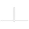 Ekena Millwork Eugene Architectural Grade PVC Gable Bracket, 96"W x 48"H x 4"D x 4"F, 12/12 Pitch GBP096X48X0404EUG00 - alternate 4